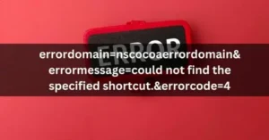 errordomain=nscocoaerrordomain&errormessage=could not find the specified shortcut.&errorcode=4