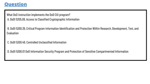 What DoD Instruction Implements the DoD CUI Program