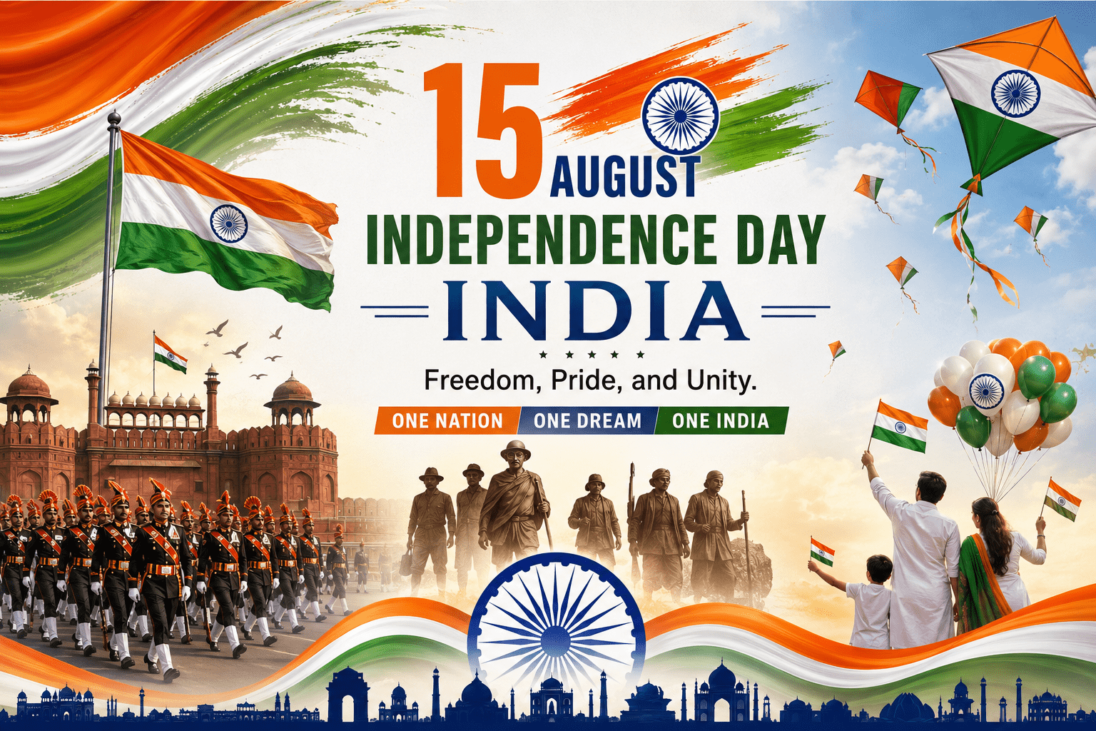 Celebrating 15 August Independence Day India