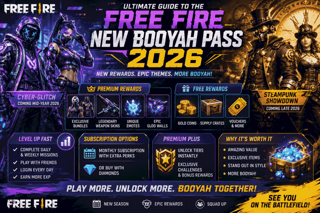 Free Fire New Booyah Pass 2026 Rewards