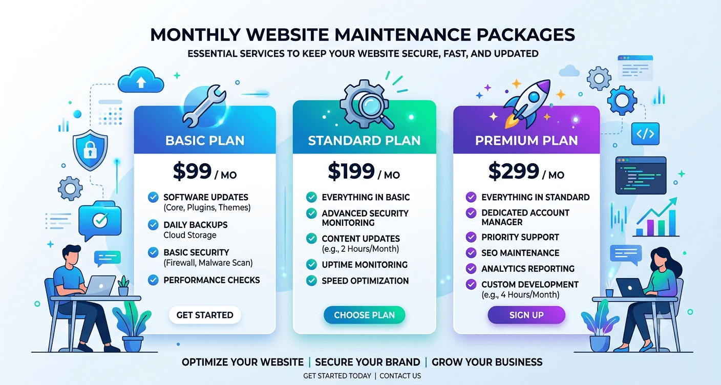 Monthly Website Maintenance Packages