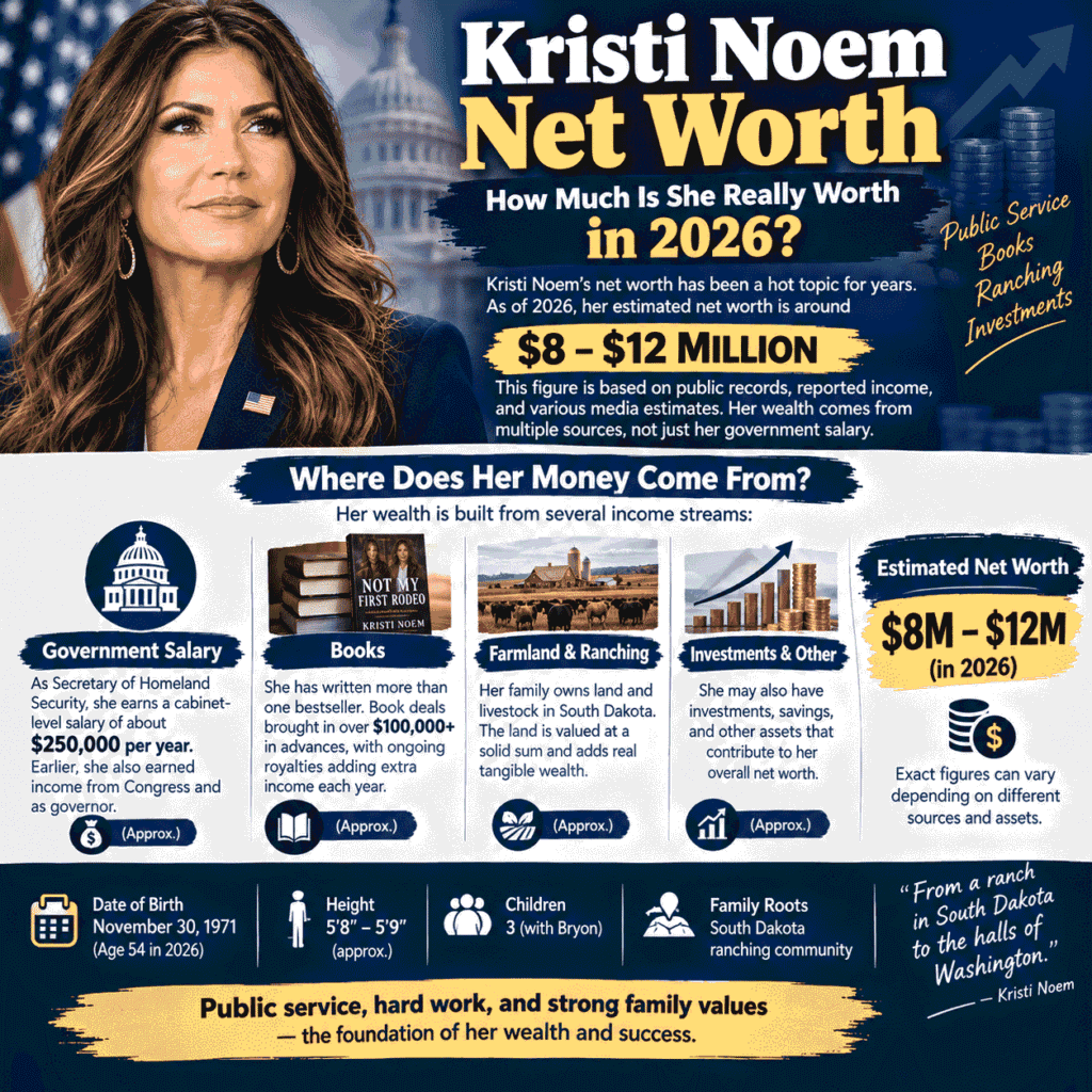 Kristi Noem Net Worth How Much Is She Really Worth in 2026
