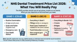 NHS Dental Treatment Price List 2026 What You Will Really Pay